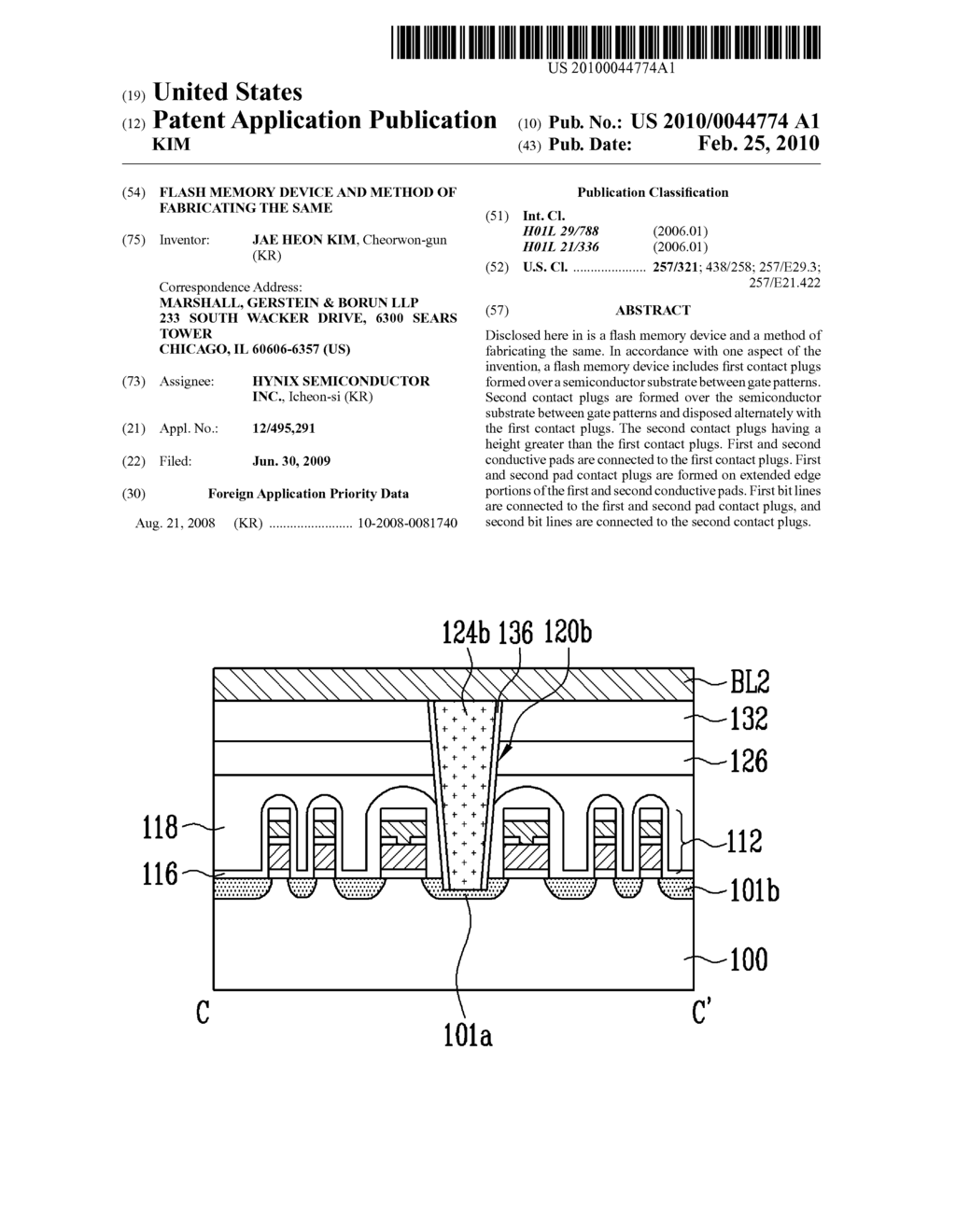 FLASH MEMORY DEVICE AND METHOD OF FABRICATING THE SAME - diagram, schematic, and image 01