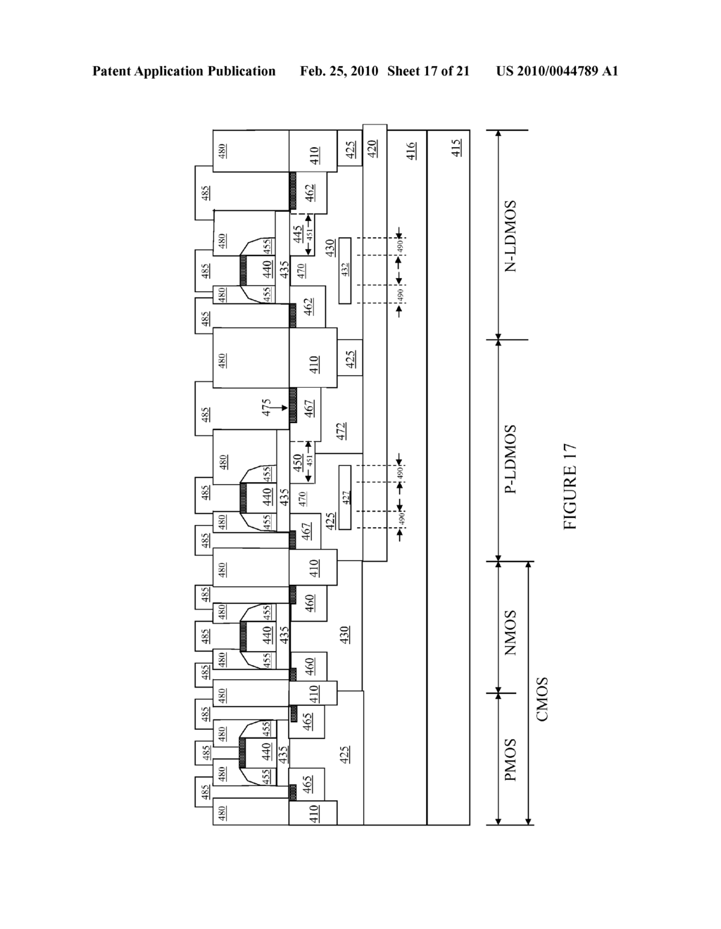 Integrated Circuit with a Laterally Diffused Metal Oxide Semiconductor Device and Method of Forming the Same - diagram, schematic, and image 18