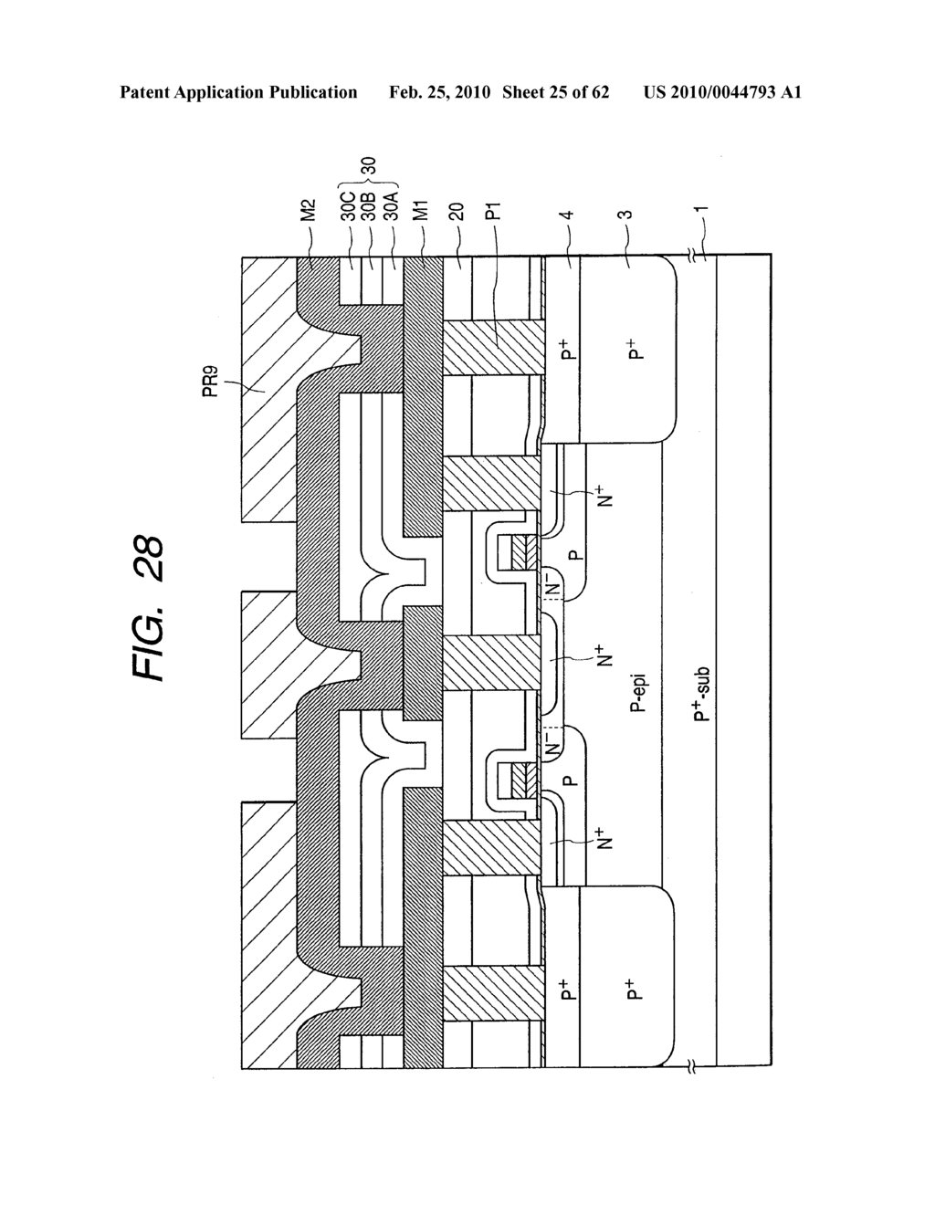 SEMICONDUCTOR DEVICE HAVING A PLURALITY OF MISFETS FORMED ON A MAIN SURFACE OF A SEMICONDUCTOR SUBSTRATE - diagram, schematic, and image 26