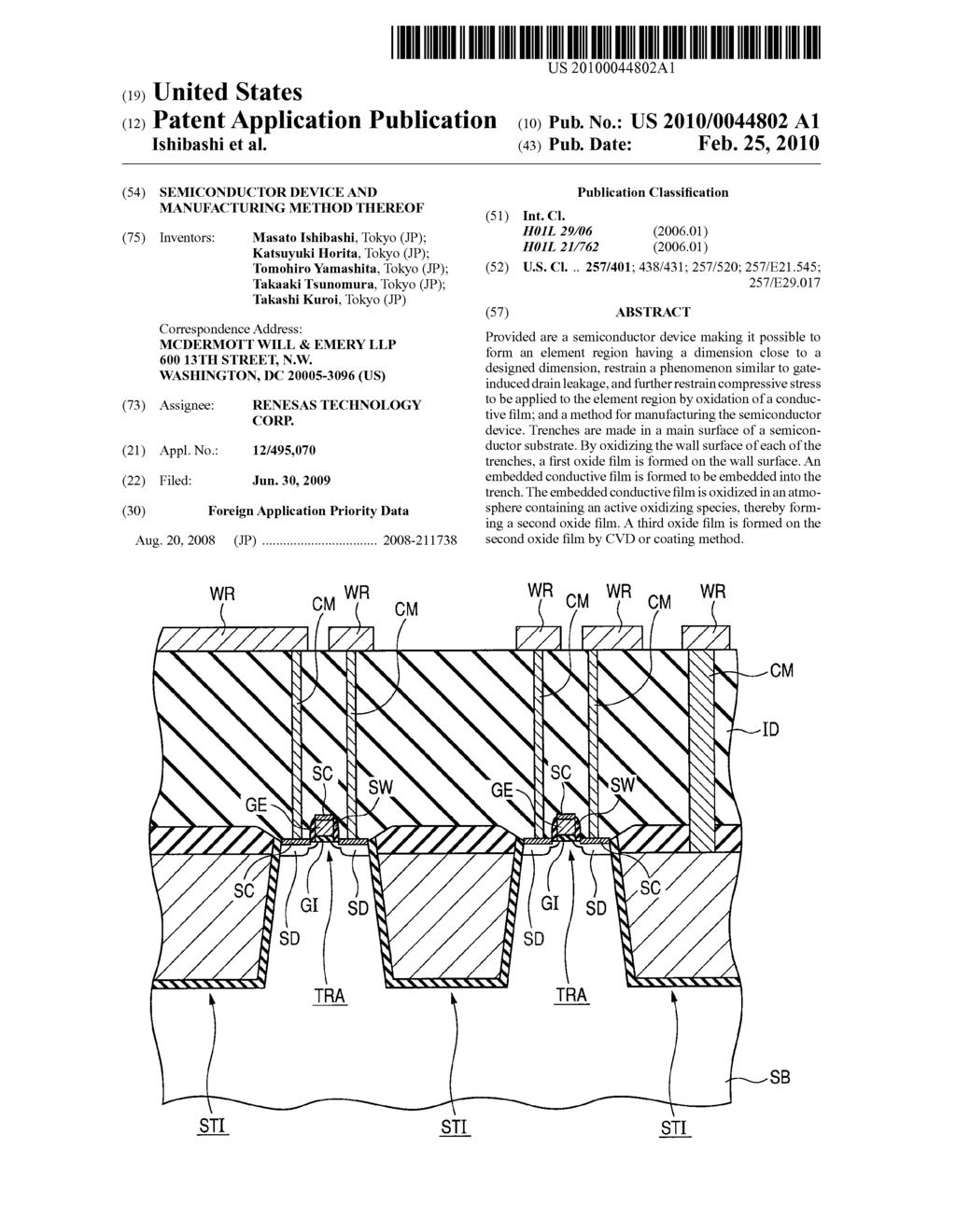 SEMICONDUCTOR DEVICE AND MANUFACTURING METHOD THEREOF - diagram, schematic, and image 01