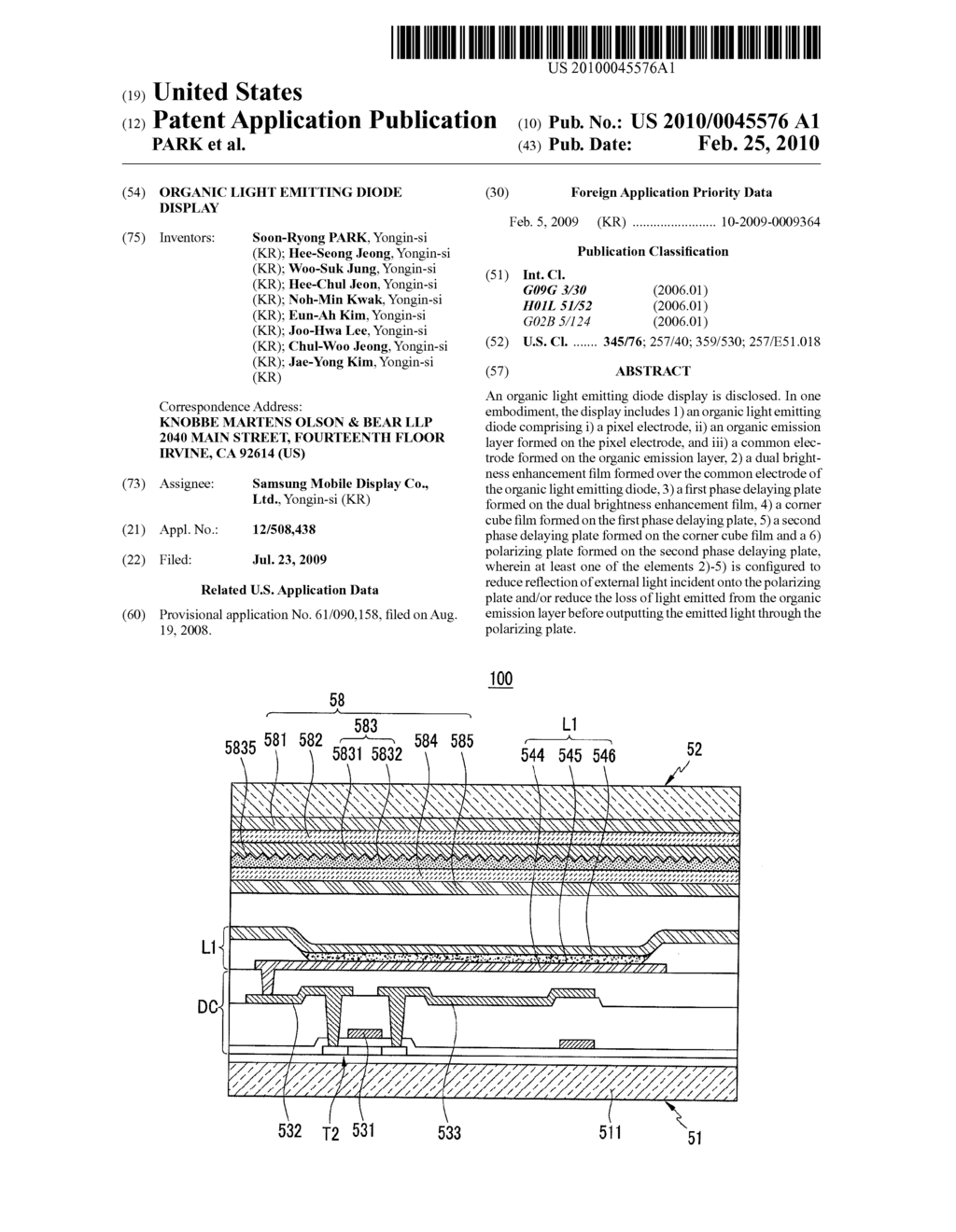 ORGANIC LIGHT EMITTING DIODE DISPLAY - diagram, schematic, and image 01