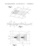 ILLUMINATING TEXTILE WEB, CONVERSION PROCESS, AND LUMINOUS DEVICE COMPRISING A PLURALITY OF ILLUMINATING REGIONS diagram and image