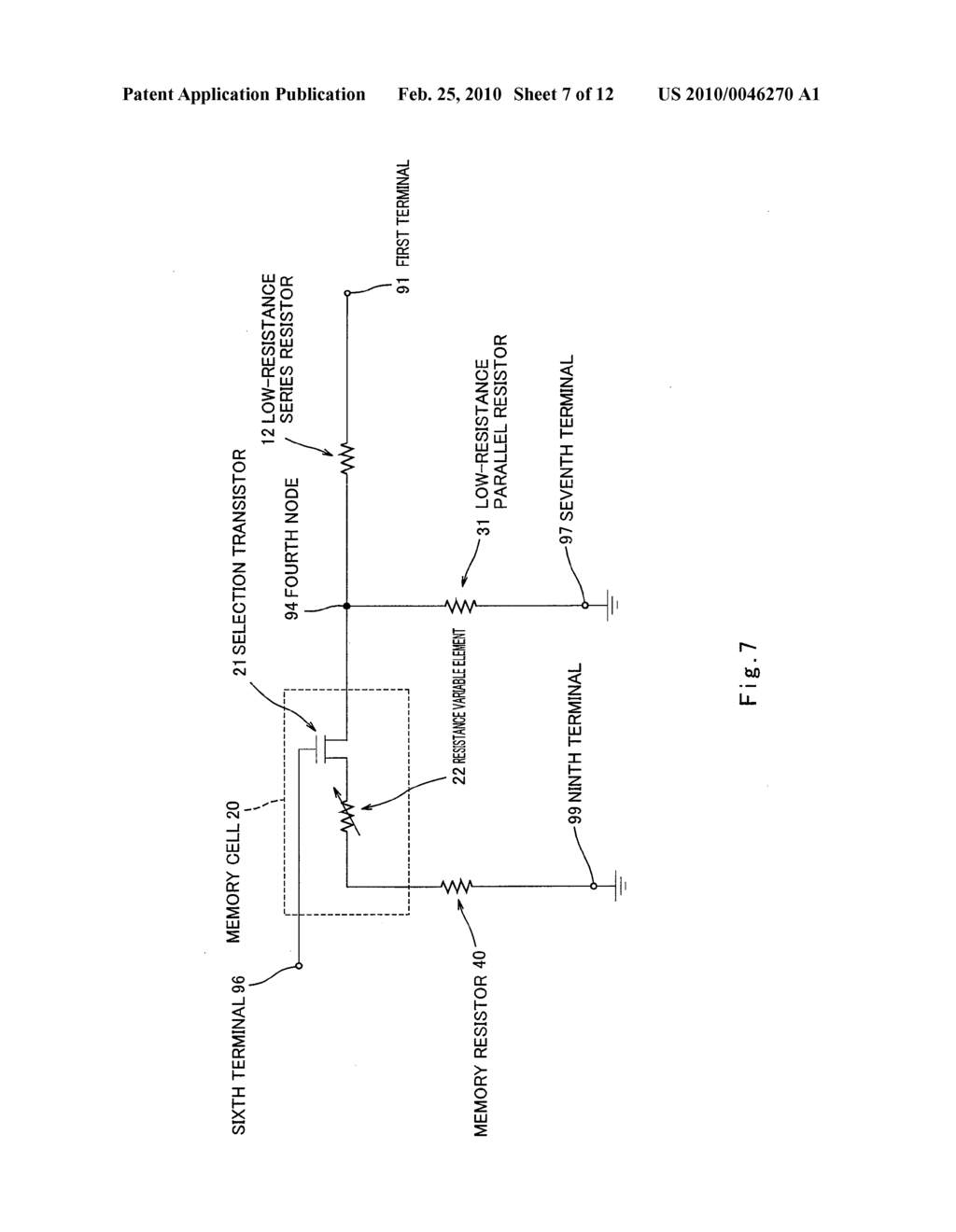 RESISTANCE VARIABLE MEMORY APPARATUS - diagram, schematic, and image 08