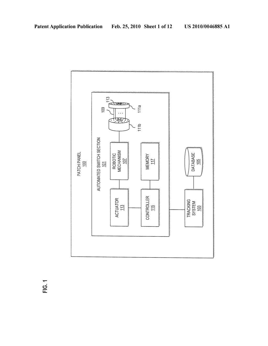 METHOD AND APPARATUS FOR PROVIDING AN AUTOMATED PATCH PANEL - diagram, schematic, and image 02