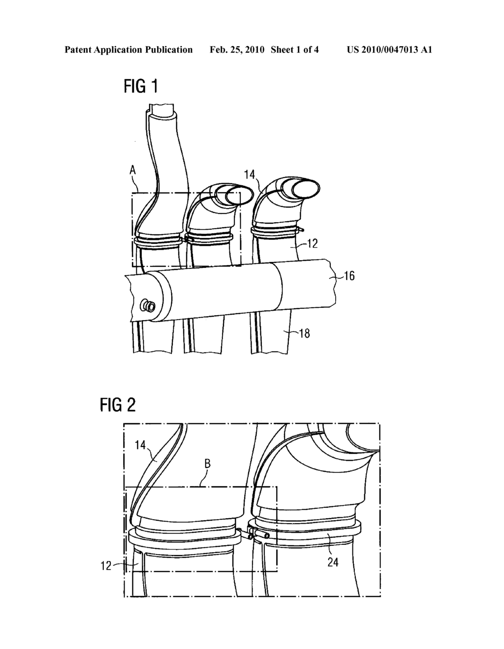 Device for Connecting Two Duct Elements and a Baffle in an Aircraft Air Conditioning System - diagram, schematic, and image 02