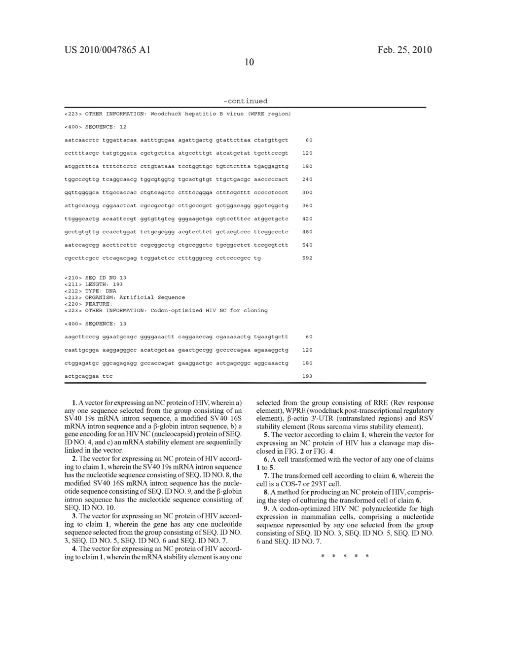 VECTOR FOR EXPRESSING NC PROTEIN OF HIV AND METHOD FOR PRODUCING NC PROTEIN USING THE SAME - diagram, schematic, and image 17