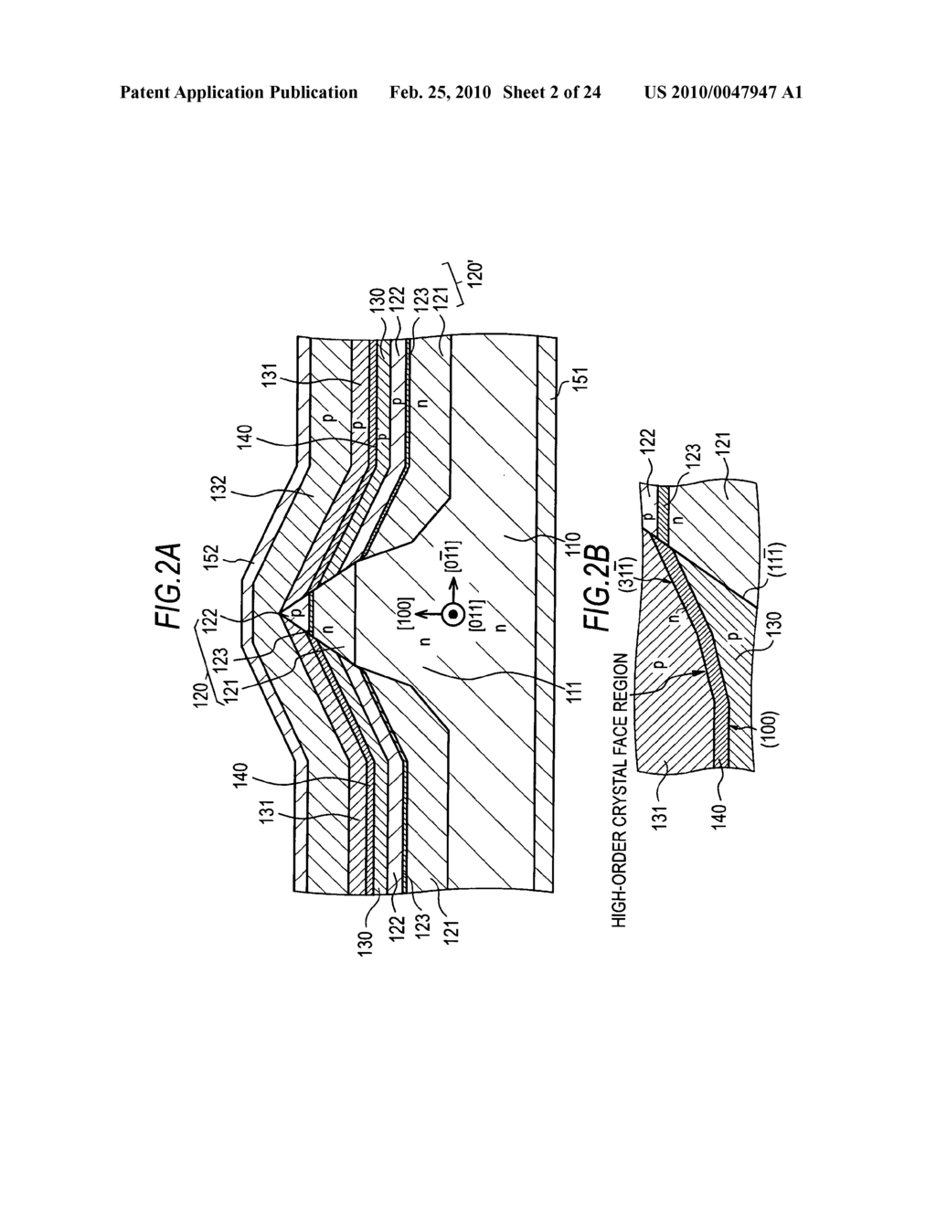 Semiconductor light-emitting element, fabrication method thereof, convex part formed on backing, and convex part formation method for backing - diagram, schematic, and image 03