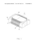 LOW PROFILE BOARD-TO-BOARD ELECTRICAL CONNECTOR HAVING TERMINAL TAILS ARRANGED IN MIDDLE OF SIDE WALL diagram and image