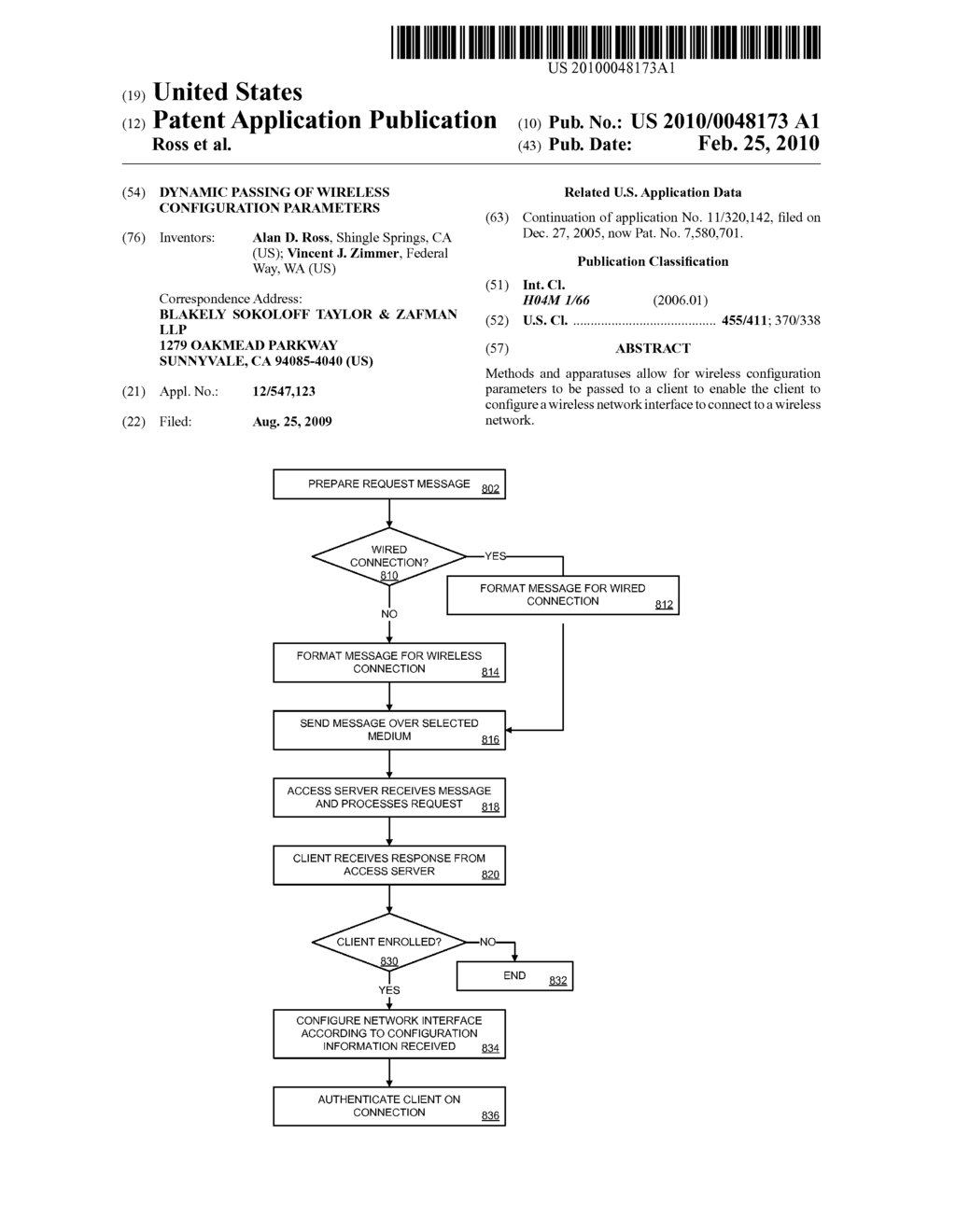 DYNAMIC PASSING OF WIRELESS CONFIGURATION PARAMETERS - diagram, schematic, and image 01