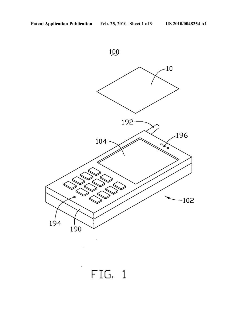 Mobile phone - diagram, schematic, and image 02