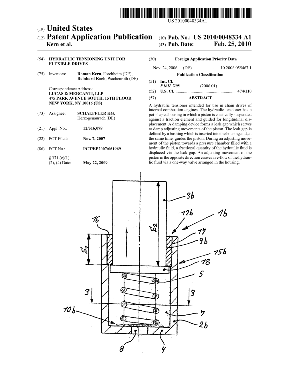 HYDRAULIC TENSIONING UNIT FOR FLEXIBLE DRIVES - diagram, schematic, and image 01