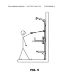 Wall-mounted home fitness training equipment diagram and image