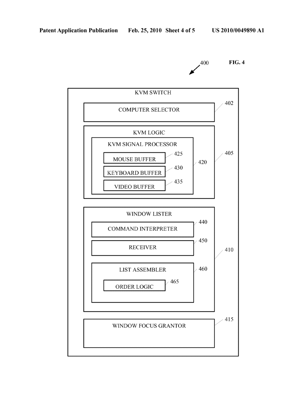 LISTING WINDOWS OF ACTIVE APPLICATIONS OF COMPUTING DEVICES SHARING A KEYBOARD BASED UPON REQUESTS FOR ATTENTION - diagram, schematic, and image 05