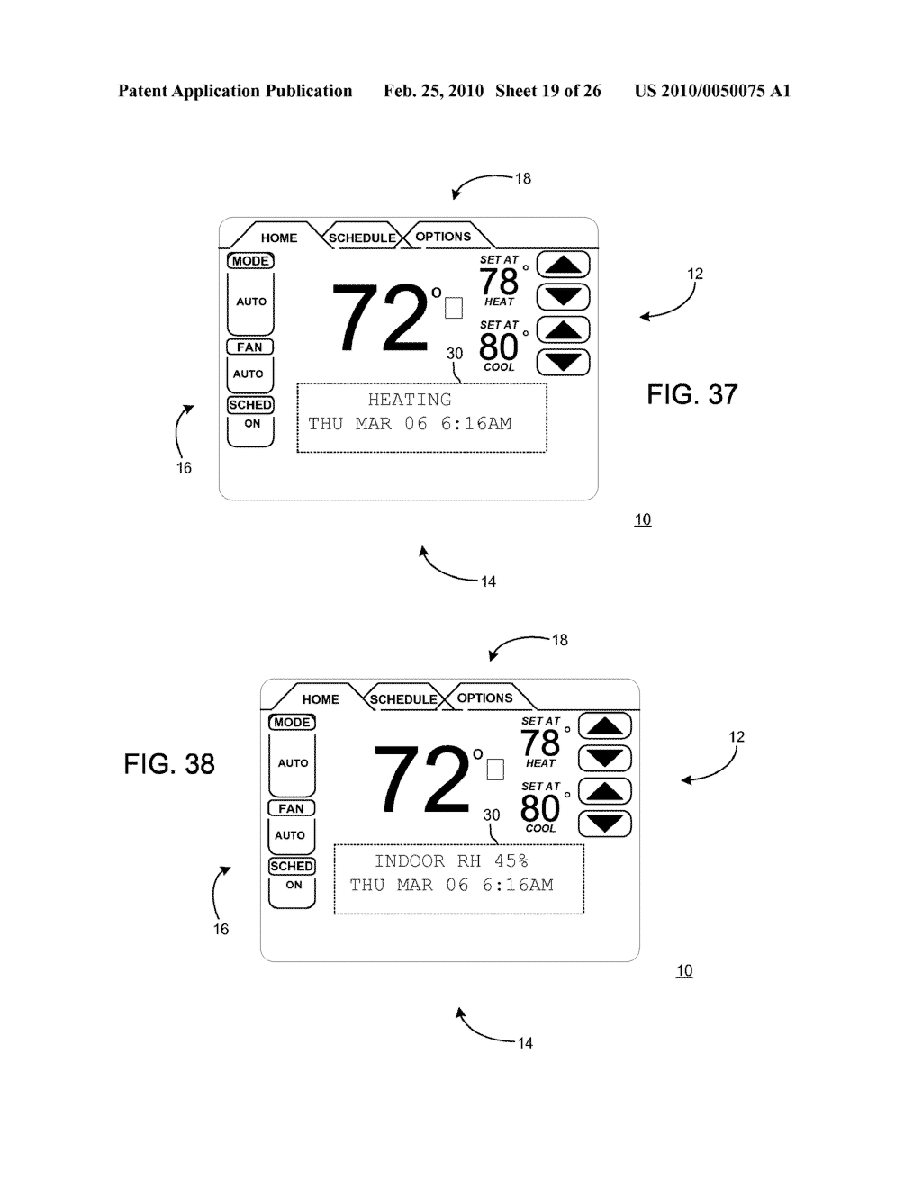 DISPLAY APPARATUS AND METHOD FOR A CONTROL UNIT FOR AN ENVIRONMENTAL CONTROL SYSTEM - diagram, schematic, and image 20