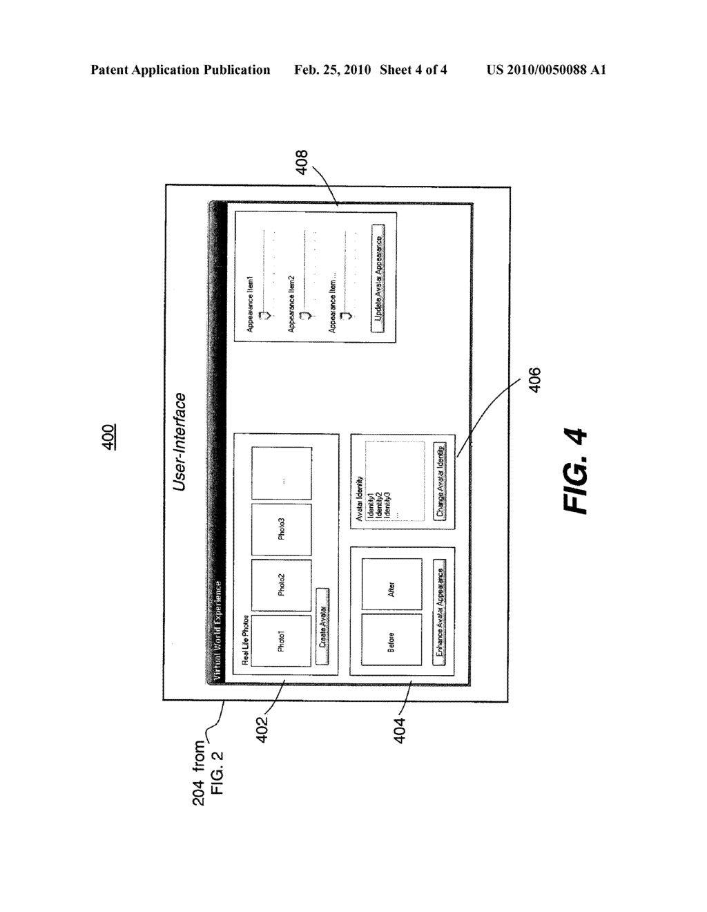 CONFIGURING A VIRTUAL WORLD USER-INTERFACE - diagram, schematic, and image 05