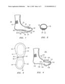 Hosiery with removable foot cushion diagram and image