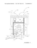 FIXED LOCATION, ULTRA-LOW FLUSH, SEWAGE-HOLDING VESSEL RESTROOM SYSTEM diagram and image