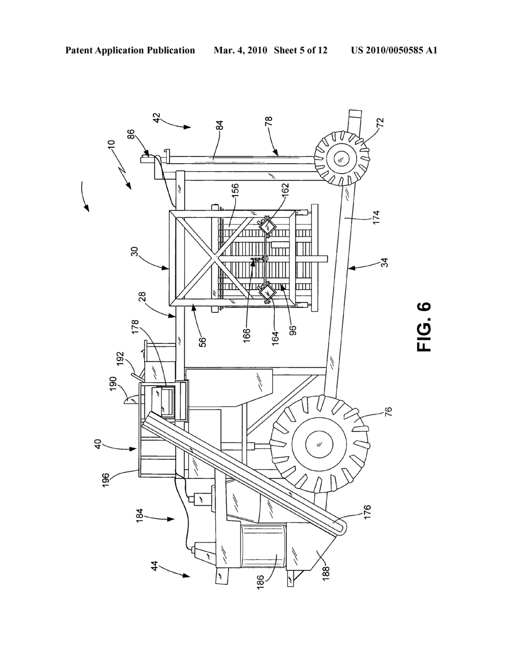 Harvesting machine and method of harvesting pomegrantes and citrus - diagram, schematic, and image 06