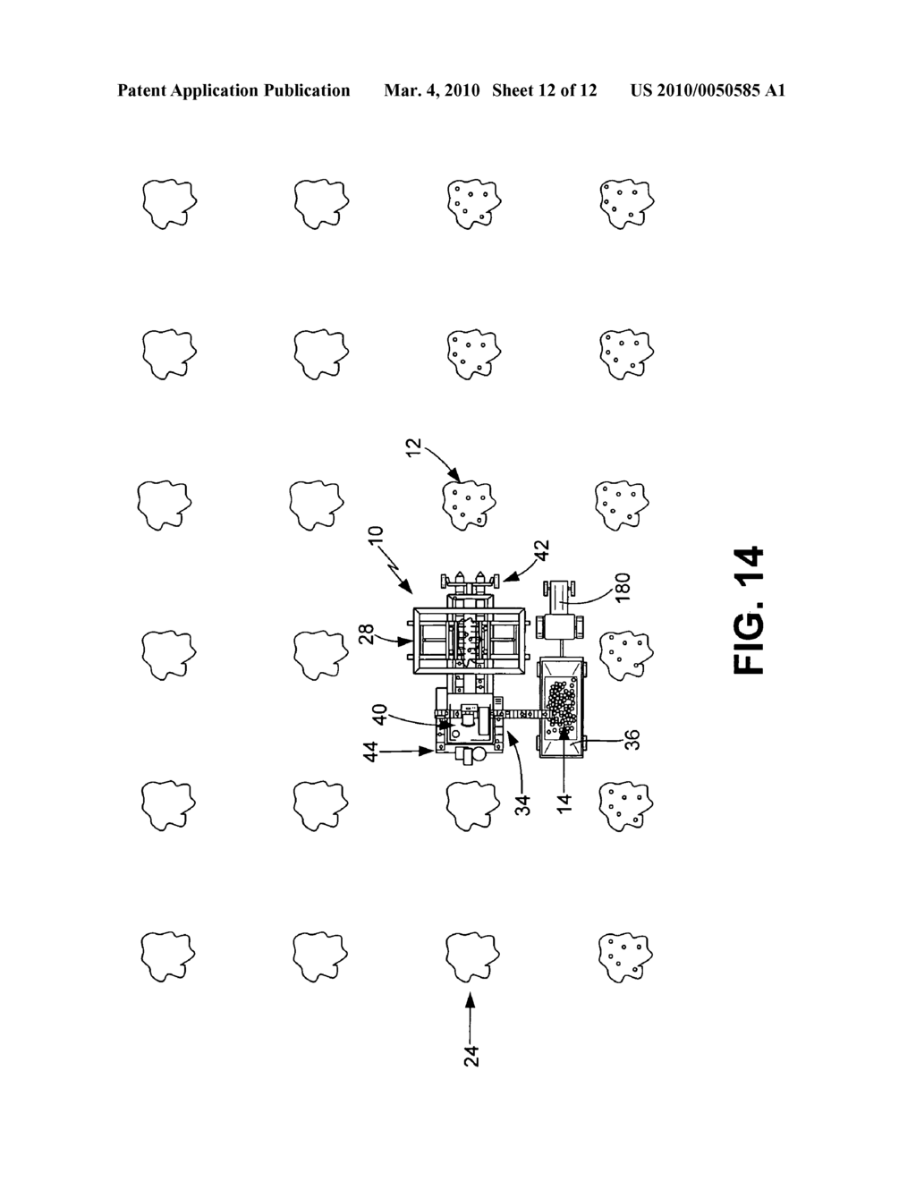 Harvesting machine and method of harvesting pomegrantes and citrus - diagram, schematic, and image 13