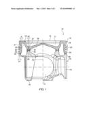 Piston for an internal combustion engine diagram and image