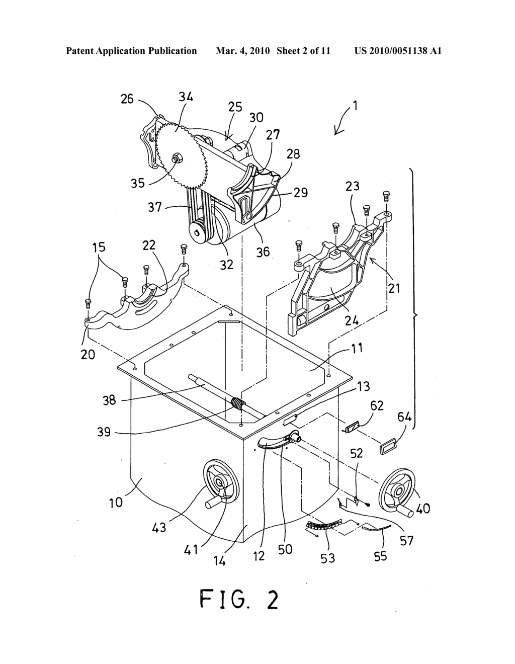 Angle indicating device for table saw - diagram, schematic, and image 03