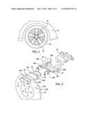 BRAKE PAD CLIP WITH INTEGRATED PAD RETURN SPRING AND WEAR INDICATOR diagram and image