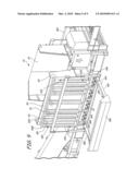 Portable low profile drive-over truck dump conveyor system diagram and image