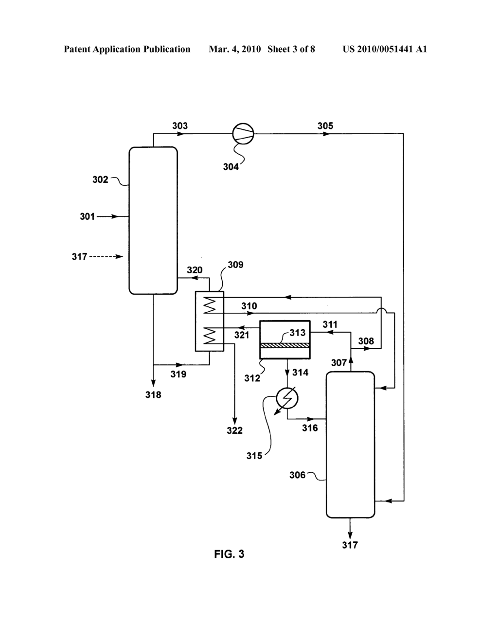 Membrane-augmented distillation with compression to separate solvents from water - diagram, schematic, and image 04