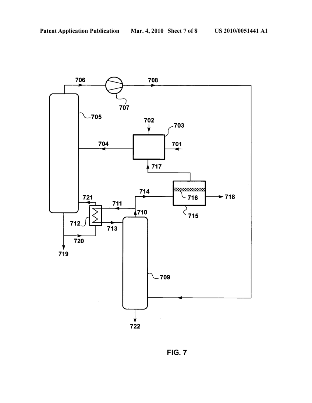 Membrane-augmented distillation with compression to separate solvents from water - diagram, schematic, and image 08