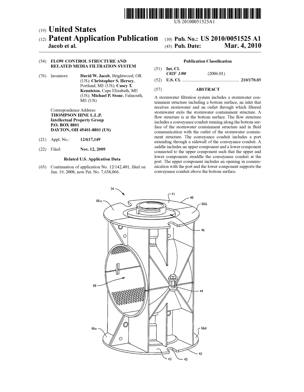 FLOW CONTROL STRUCTURE AND RELATED MEDIA FILTRATION SYSTEM - diagram, schematic, and image 01