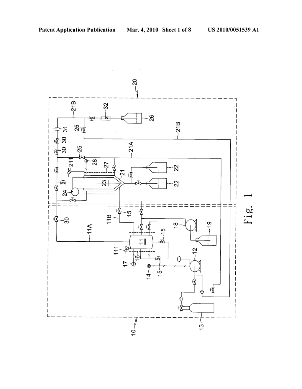 INTEGRATING SYSTEM FOR A PRESSURIZED FLUID GENERATOR AND VORTEX SEPARATOR - diagram, schematic, and image 02