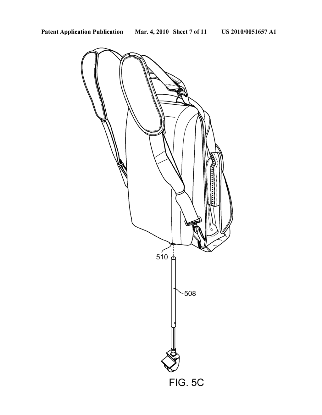 BAG THAT DISTRIBUTES WEIGHT OVER THE BACK OF A PERSON - diagram, schematic, and image 08