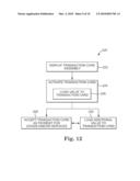 TRANSACTION CARD ASSEMBLY WITH SUBJECT AND STAND PORTIONS, ELECTROSTATIC CLINGS AND A BACKER diagram and image