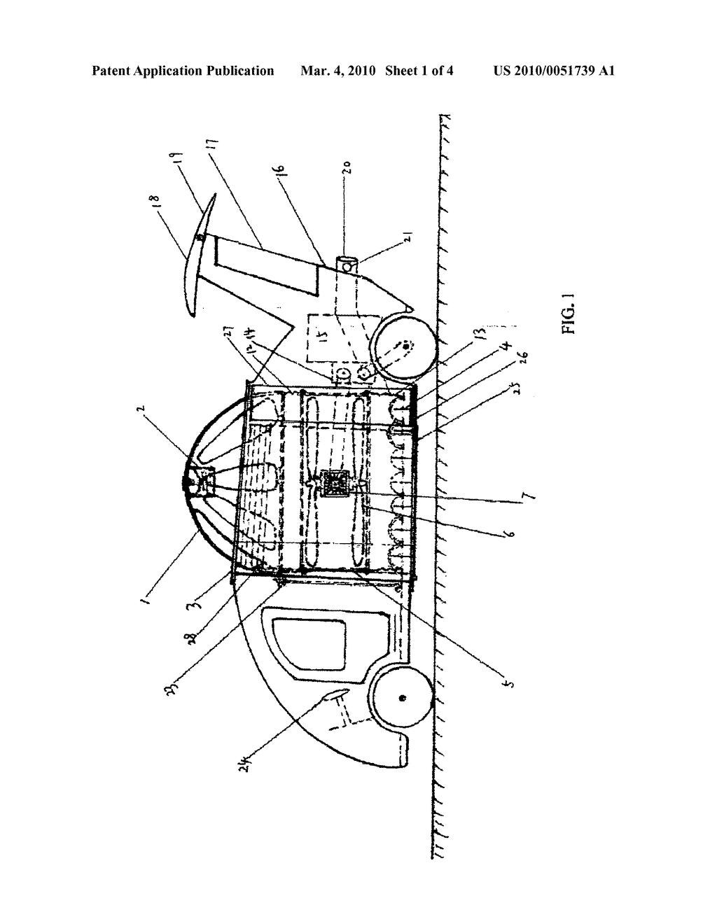 Method for controlling lifting force of an aerovane fan and a helicar - diagram, schematic, and image 02