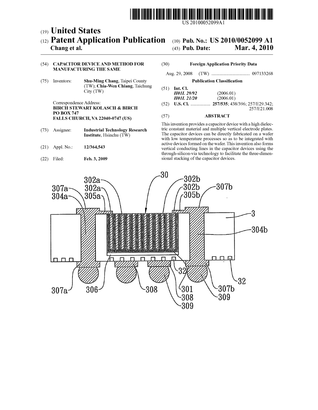 CAPACITOR DEVICE AND METHOD FOR MANUFACTURING THE SAME - diagram, schematic, and image 01