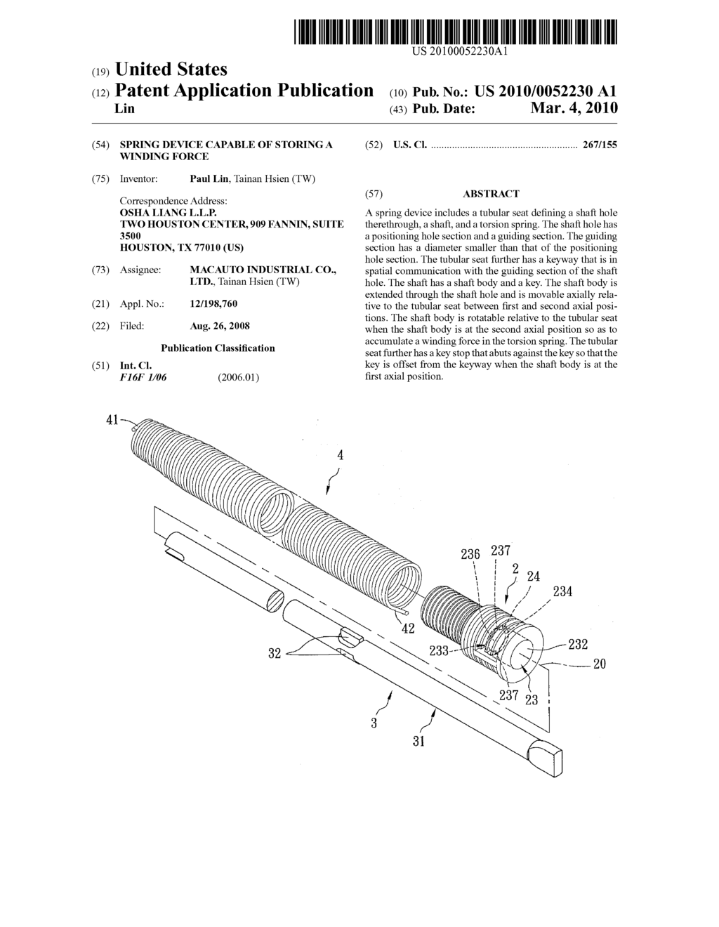 SPRING DEVICE CAPABLE OF STORING A WINDING FORCE - diagram, schematic, and image 01