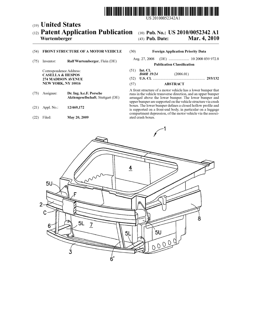 FRONT STRUCTURE OF A MOTOR VEHICLE - diagram, schematic, and image 01