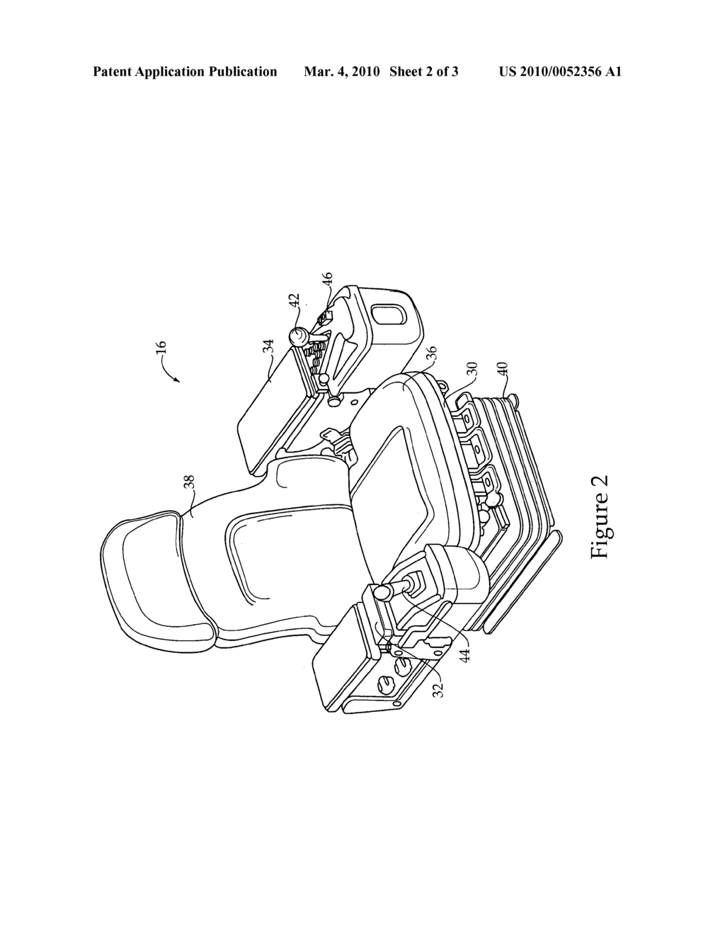 Suspension system for a seat assembly including an array of fluid chambers and machine using same - diagram, schematic, and image 03