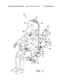 RESTRAINT SYSTEM FOR A SUSPENDABLE VEHICLE SAFETY SEAT diagram and image