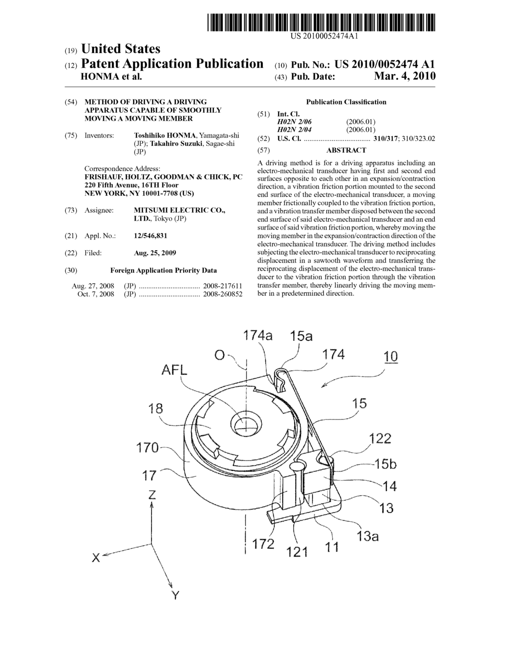 METHOD OF DRIVING A DRIVING APPARATUS CAPABLE OF SMOOTHLY MOVING A MOVING MEMBER - diagram, schematic, and image 01