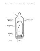 MINIATURE LIGHT BULB FOR RANDOM HIGH-LOW TWINKLE IN A SERIES-WIRED LIGHT STRING diagram and image