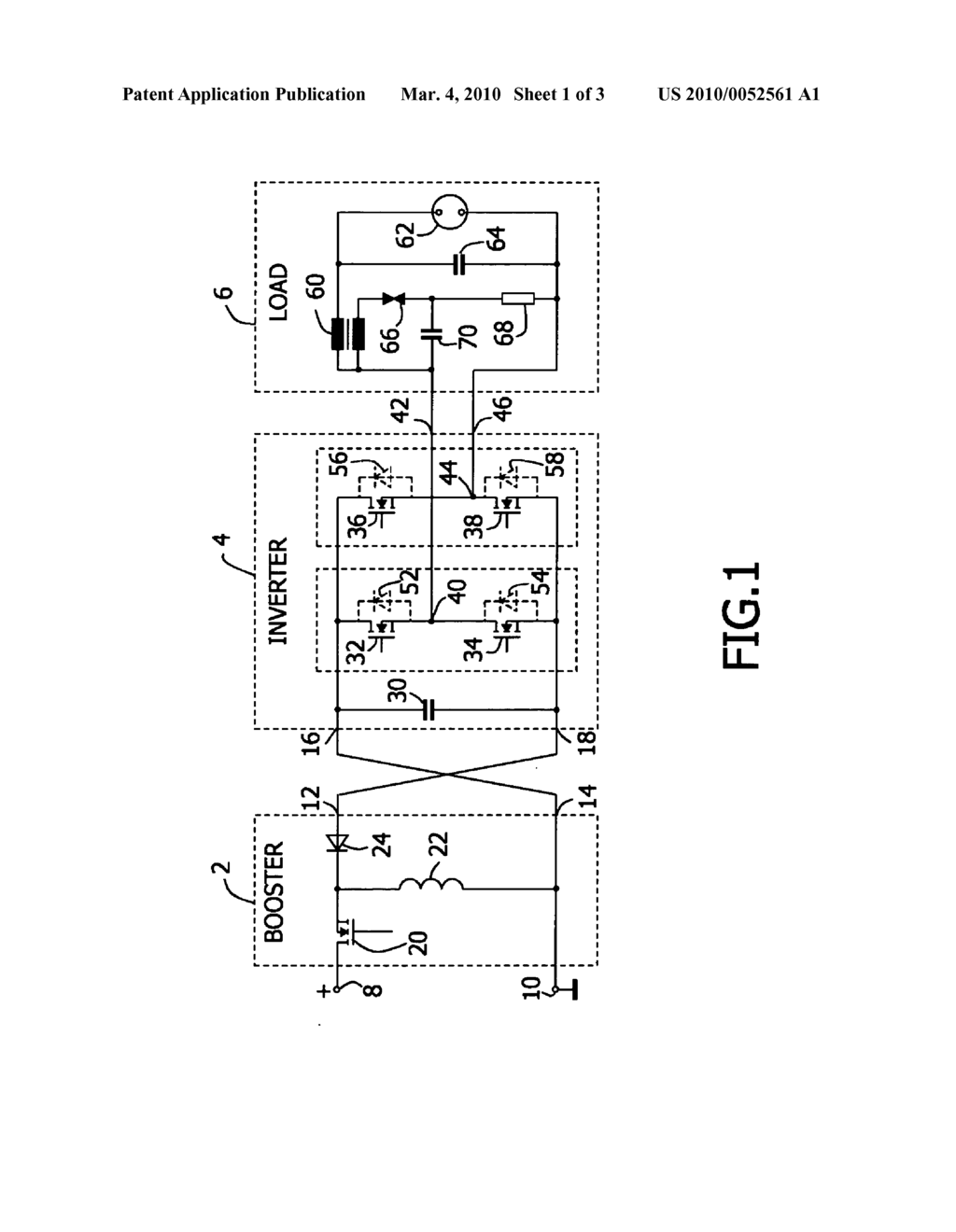 METHOD FOR DRIVING AN INVERTER OF A GAS DISCHARGE SUPPLY CIRCUIT - diagram, schematic, and image 02