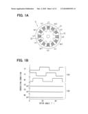 Position detecting apparatus having electric motor and method for detecting position diagram and image