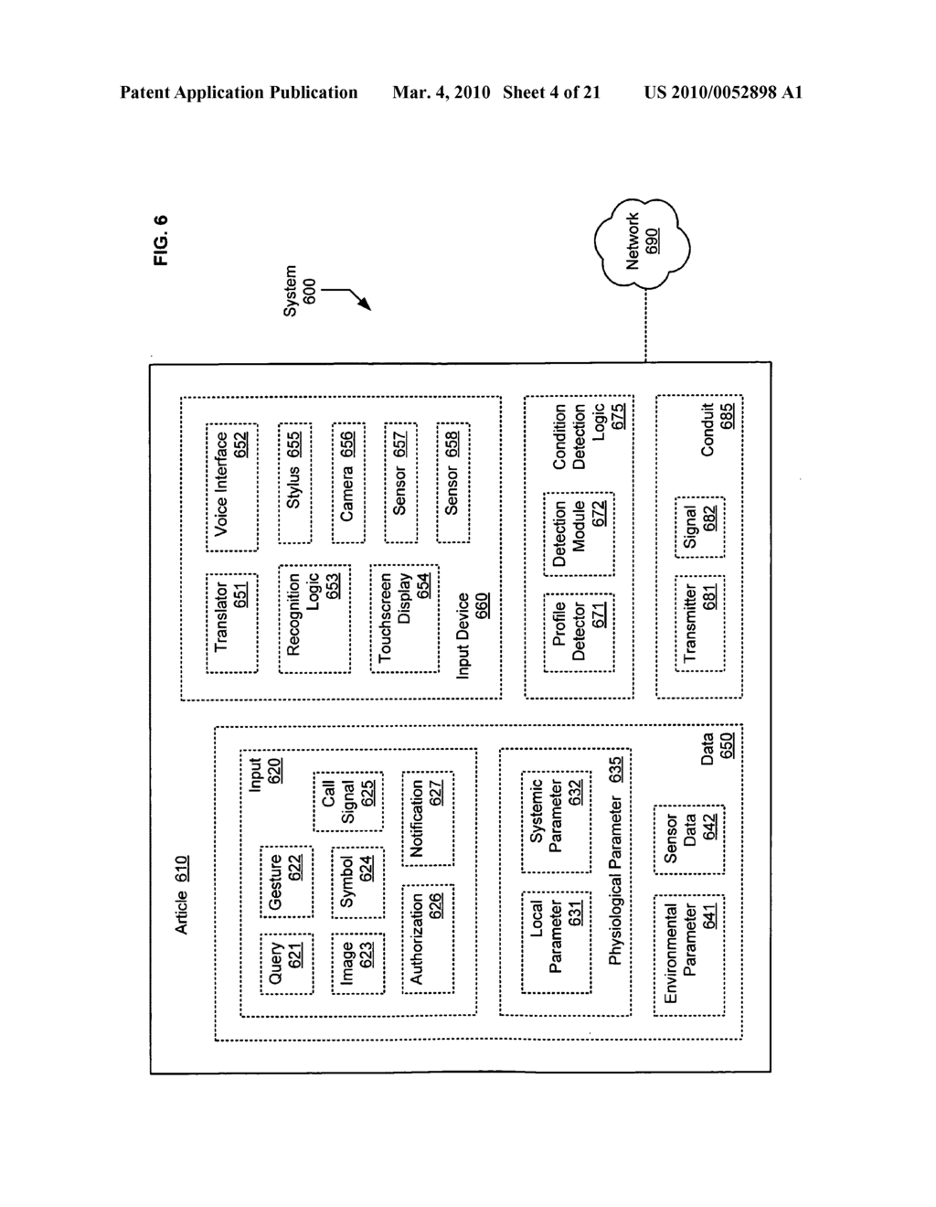 Health-related signaling via wearable items - diagram, schematic, and image 05