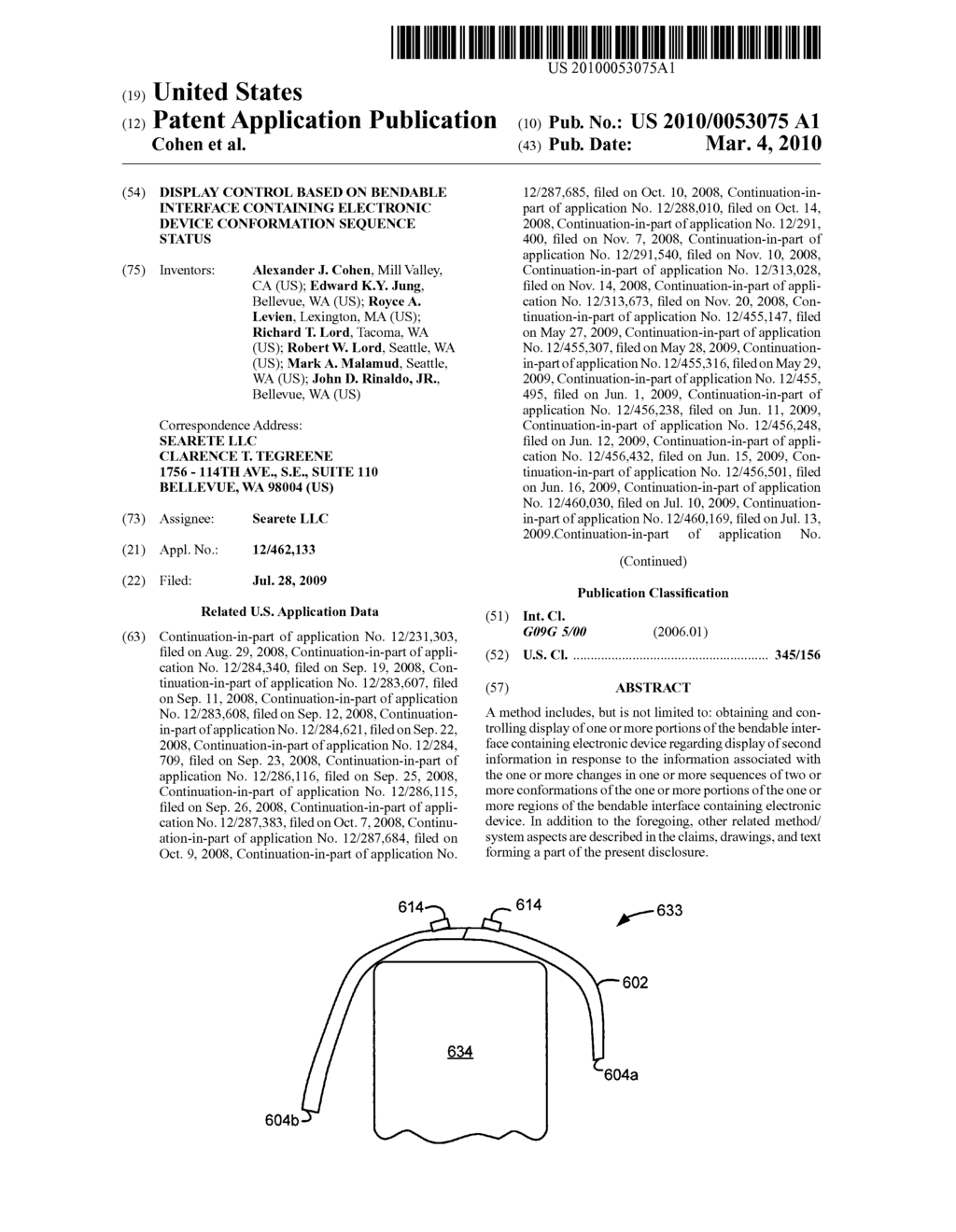 Display control based on bendable interface containing electronic device conformation sequence status - diagram, schematic, and image 01