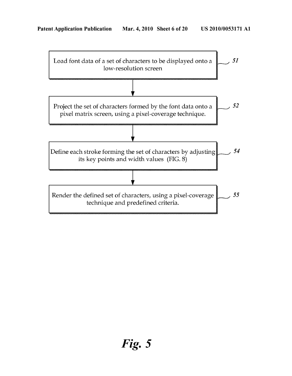 METHOD FOR GENERATING STROKE-BASED FONT CHARACTERS FOR A LOW-RESOLUTION DISPLAY - diagram, schematic, and image 07