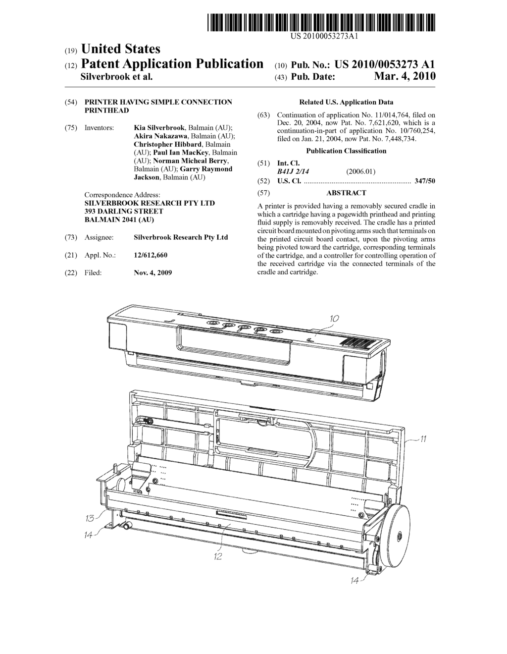 Printer Having Simple Connection Printhead - diagram, schematic, and image 01