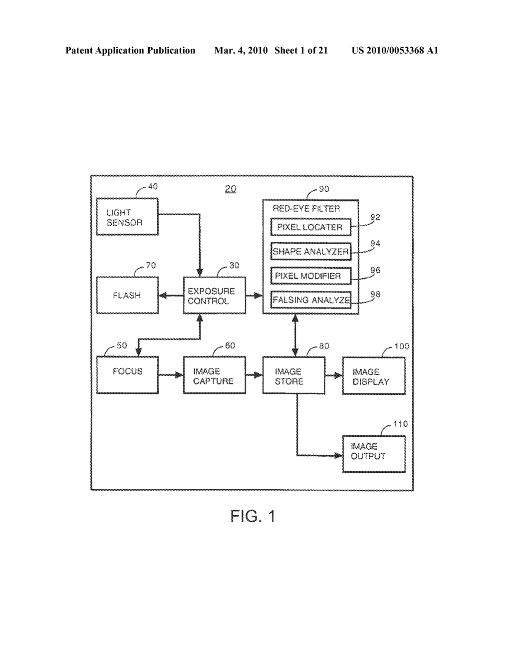 FACE TRACKER AND PARTIAL FACE TRACKER FOR RED-EYE FILTER METHOD AND APPARATUS - diagram, schematic, and image 02