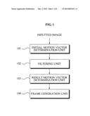 Apparatus and method for frame interpolation based on accurate motion estimation diagram and image