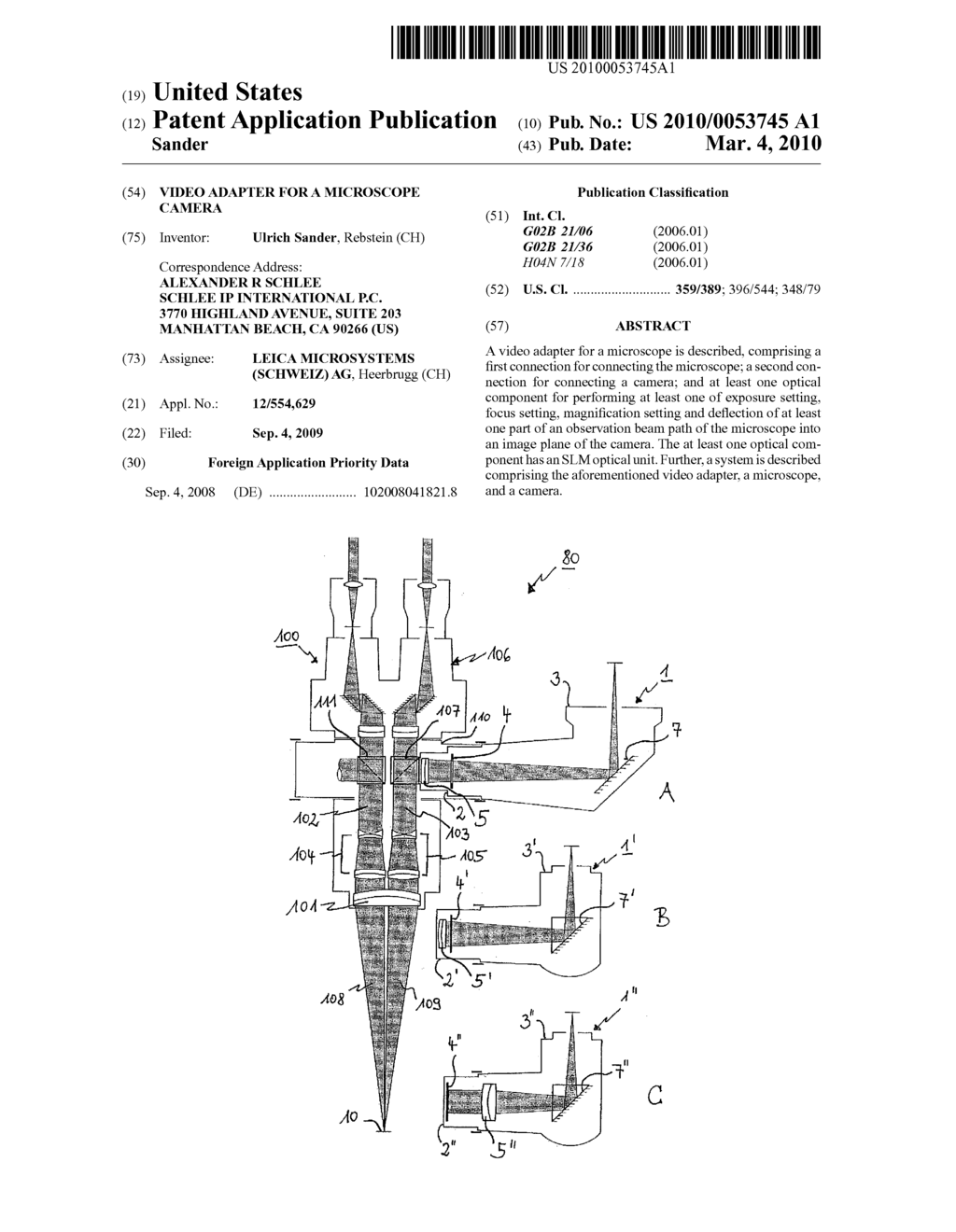 VIDEO ADAPTER FOR A MICROSCOPE CAMERA - diagram, schematic, and image 01